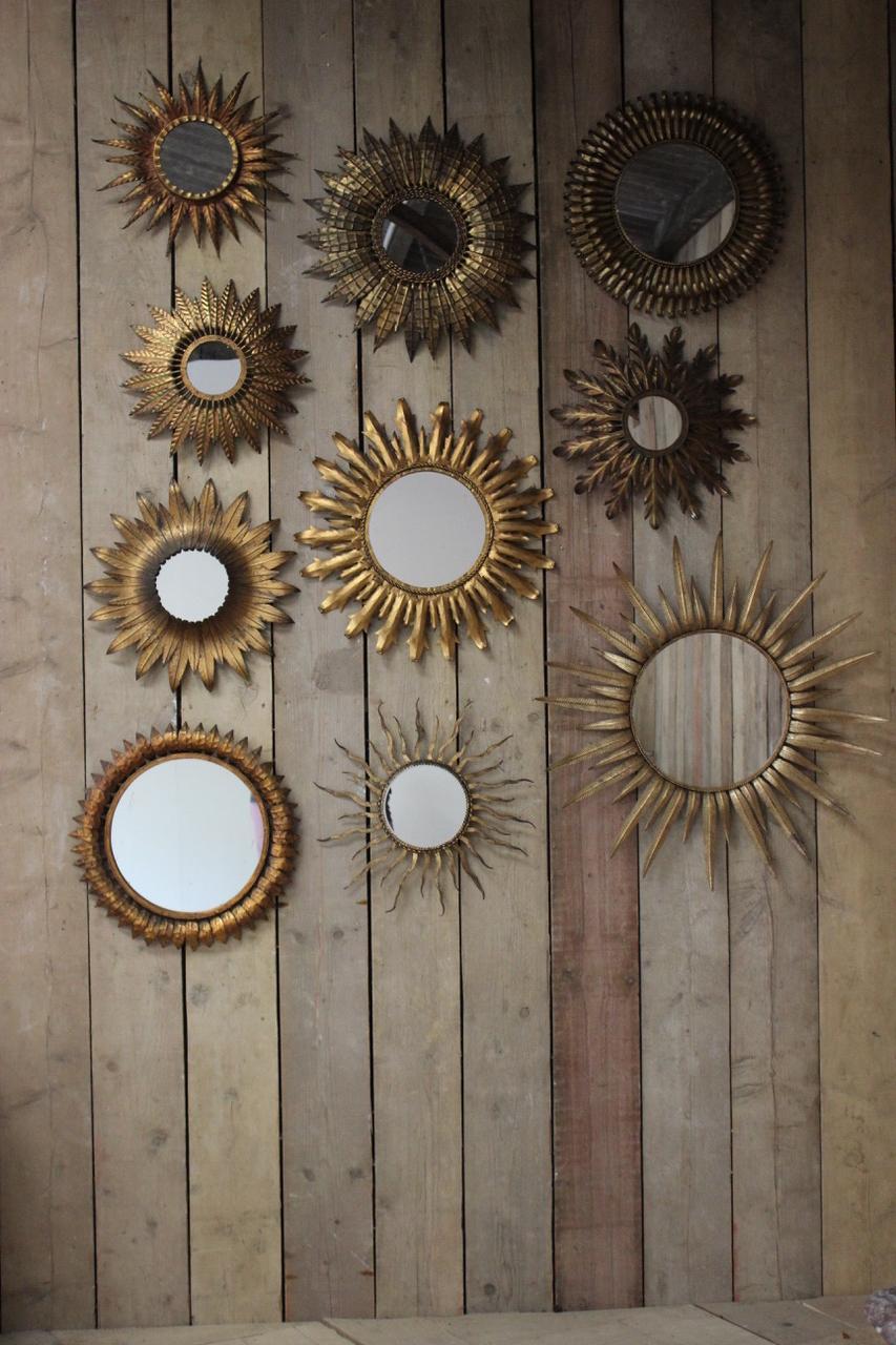 Collection of 10 Starburst Mirrors, circa 1950s-1970s 1