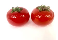 Collection Of 10 Life Size Murano Or Art Glass Fruit & Vegetables