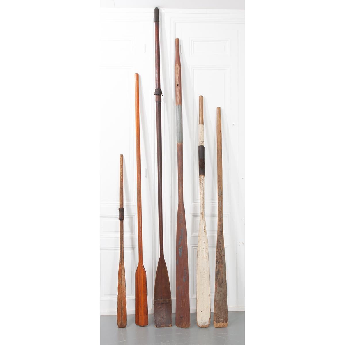 French Collection of 10 Vintage Oars
