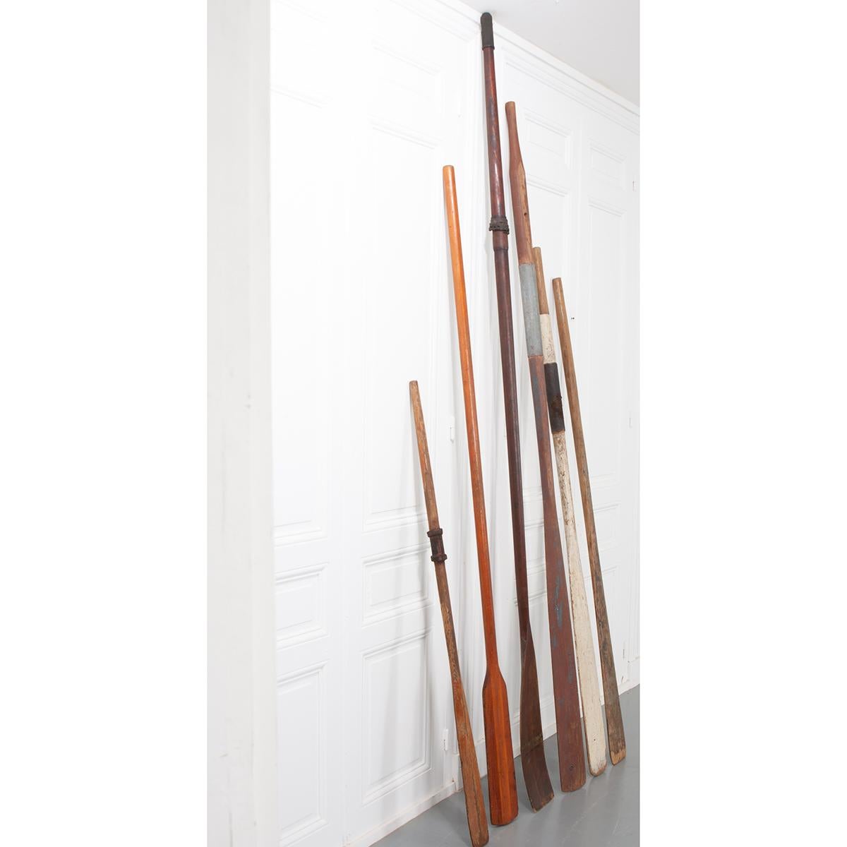 Collection of 10 Vintage Oars In Good Condition In Baton Rouge, LA
