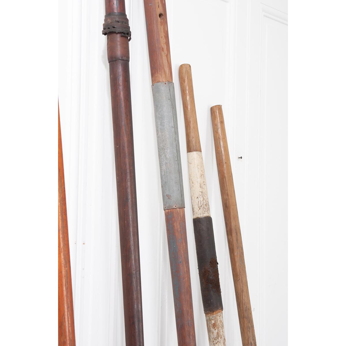 Wood Collection of 10 Vintage Oars