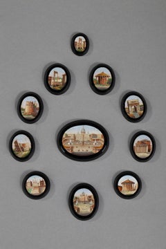 Collection of 11 Empire micromosaics
