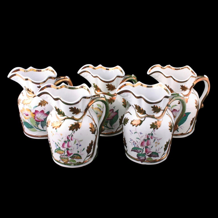 Collection of 11 Livesley Powell and Co. Ironstone Jugs For Sale at 1stDibs