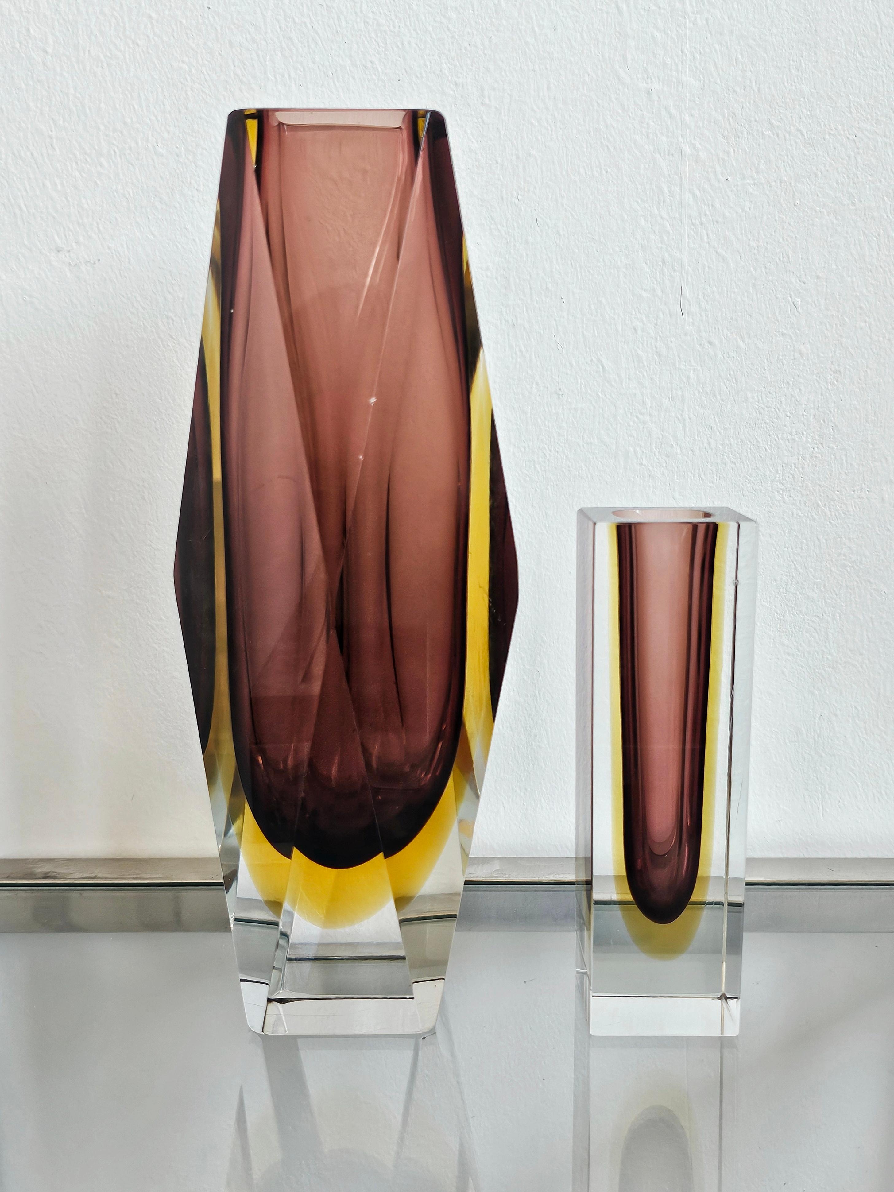 Collection of 11 Mid Century Modern Sommerso Glass Vases, Italy 1960s and 1970s In Good Condition For Sale In Beograd, RS