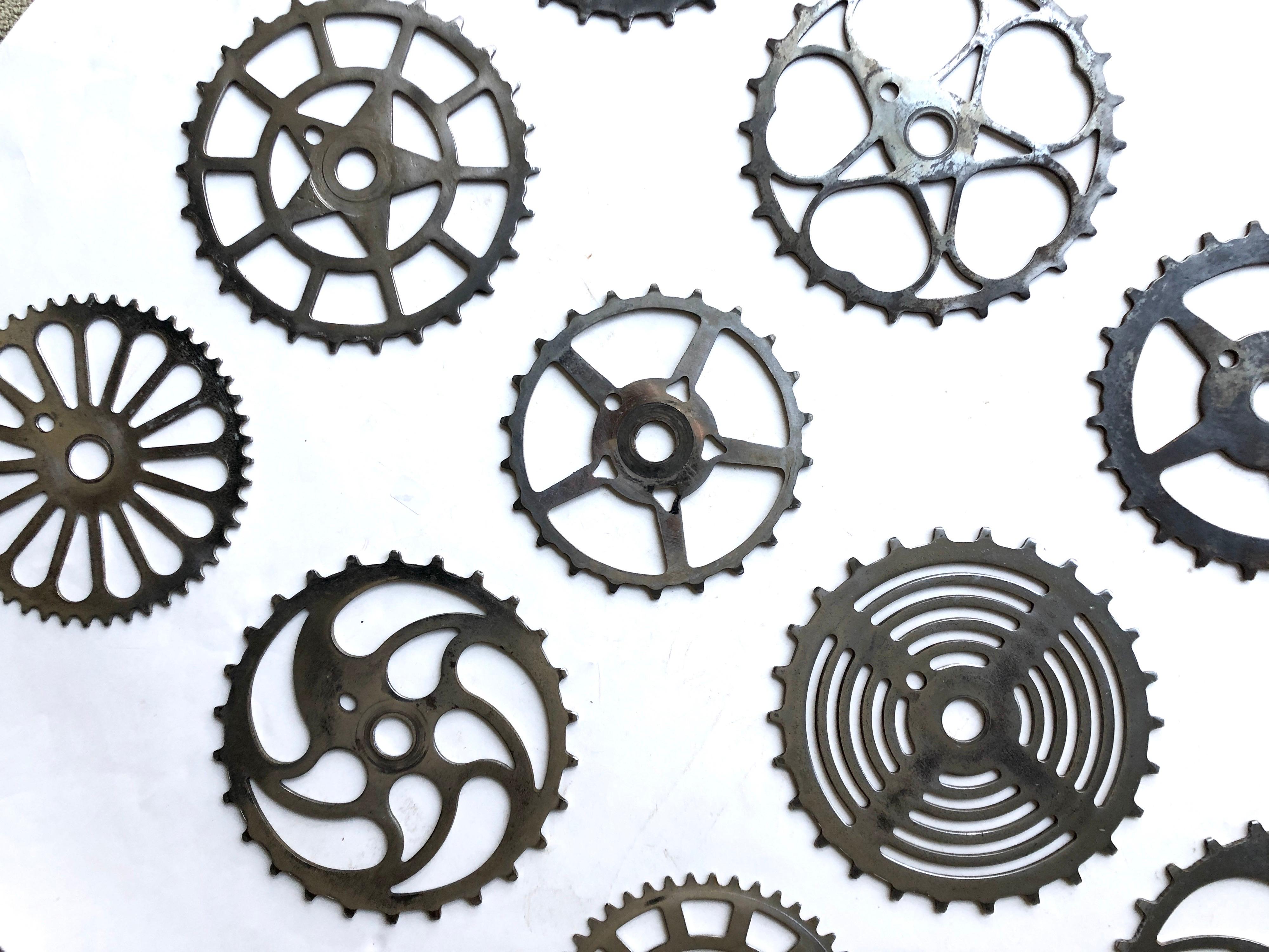 Machine-Made Collection Of 12 Antique and Vintage Bicycle Sprockets
