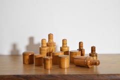 Collection'S di 12 contenitori per cosmetici in acero neoclassici francesi, 2°q XIX secolo