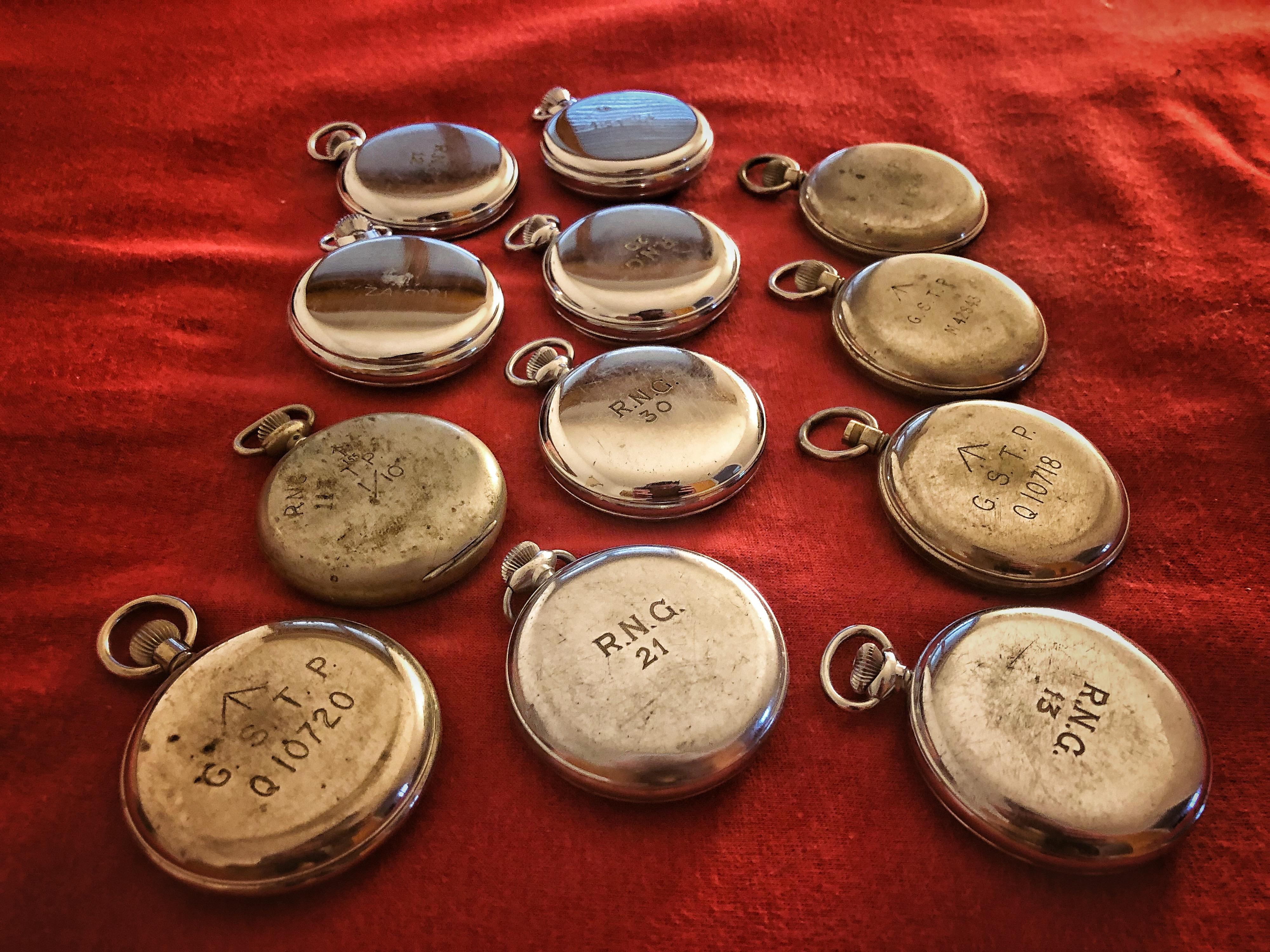19th Century Collection of 12 Pocket Watches Omega & Smith