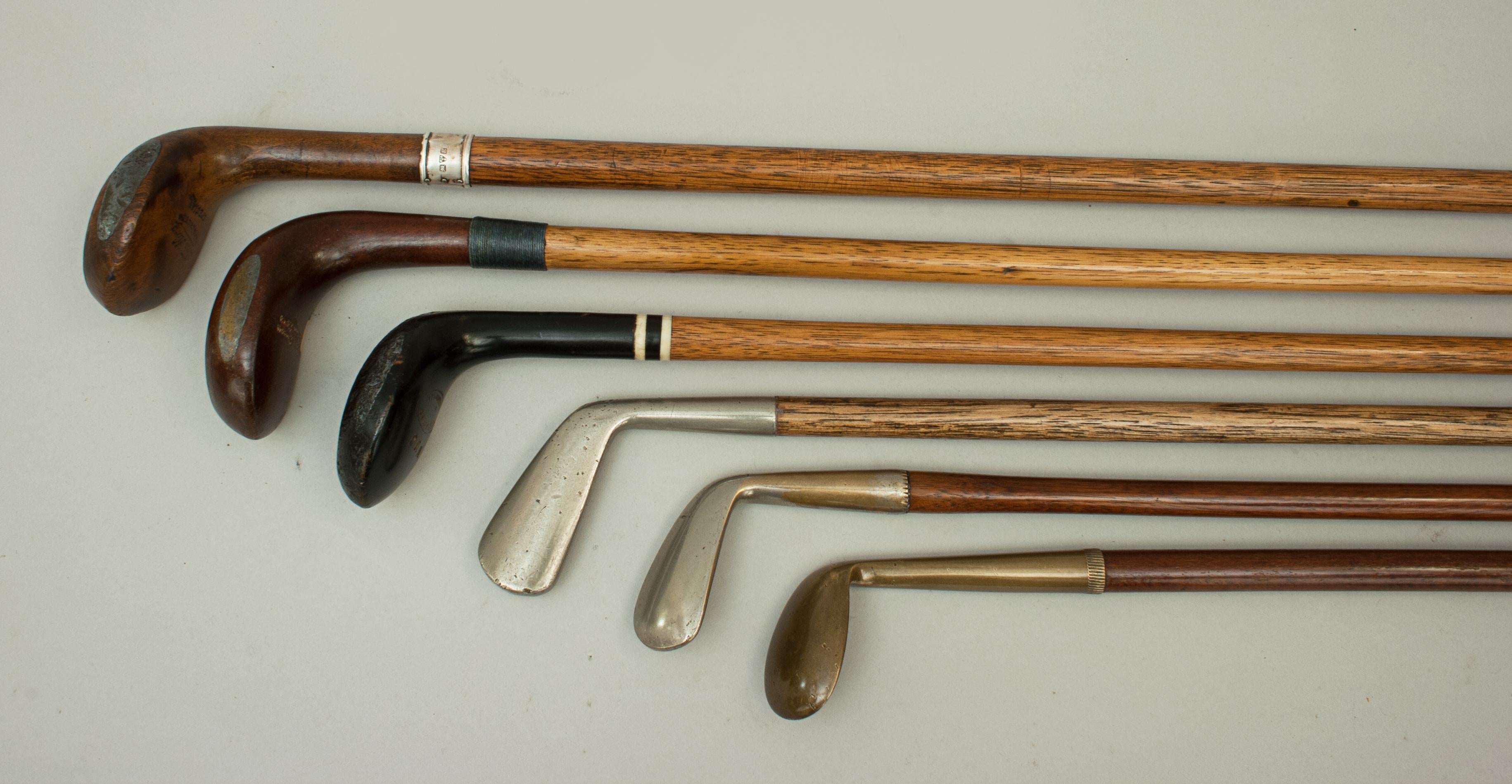 Collection of 12 Vintage Golf Club Walking Sticks, Sunday Sticks 1