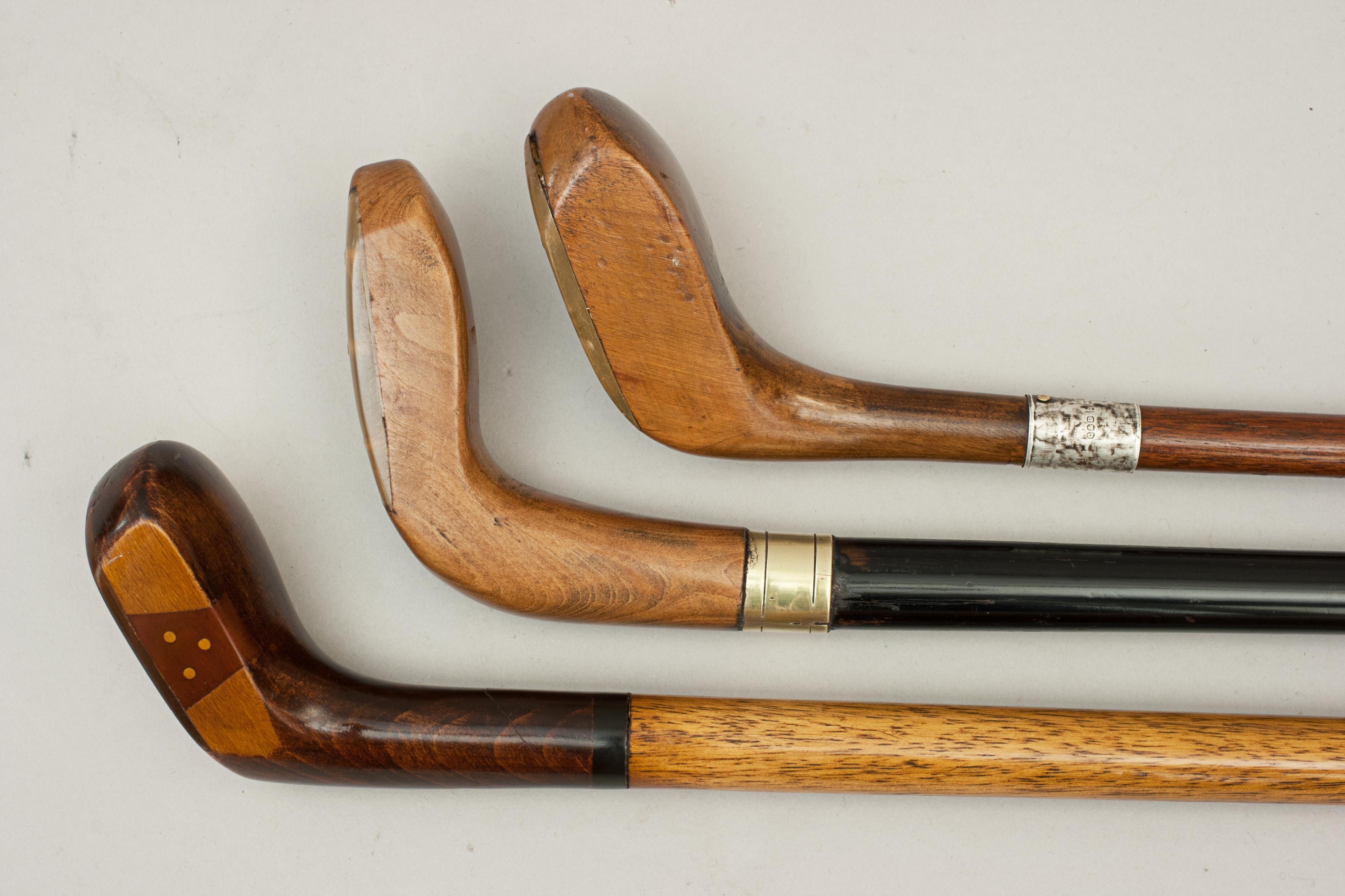 Collection of 12 Vintage Golf Club Walking Sticks, Sunday Sticks 9