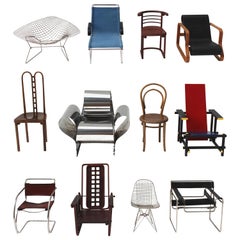 Collection of 12 Vitra Miniature Chairs