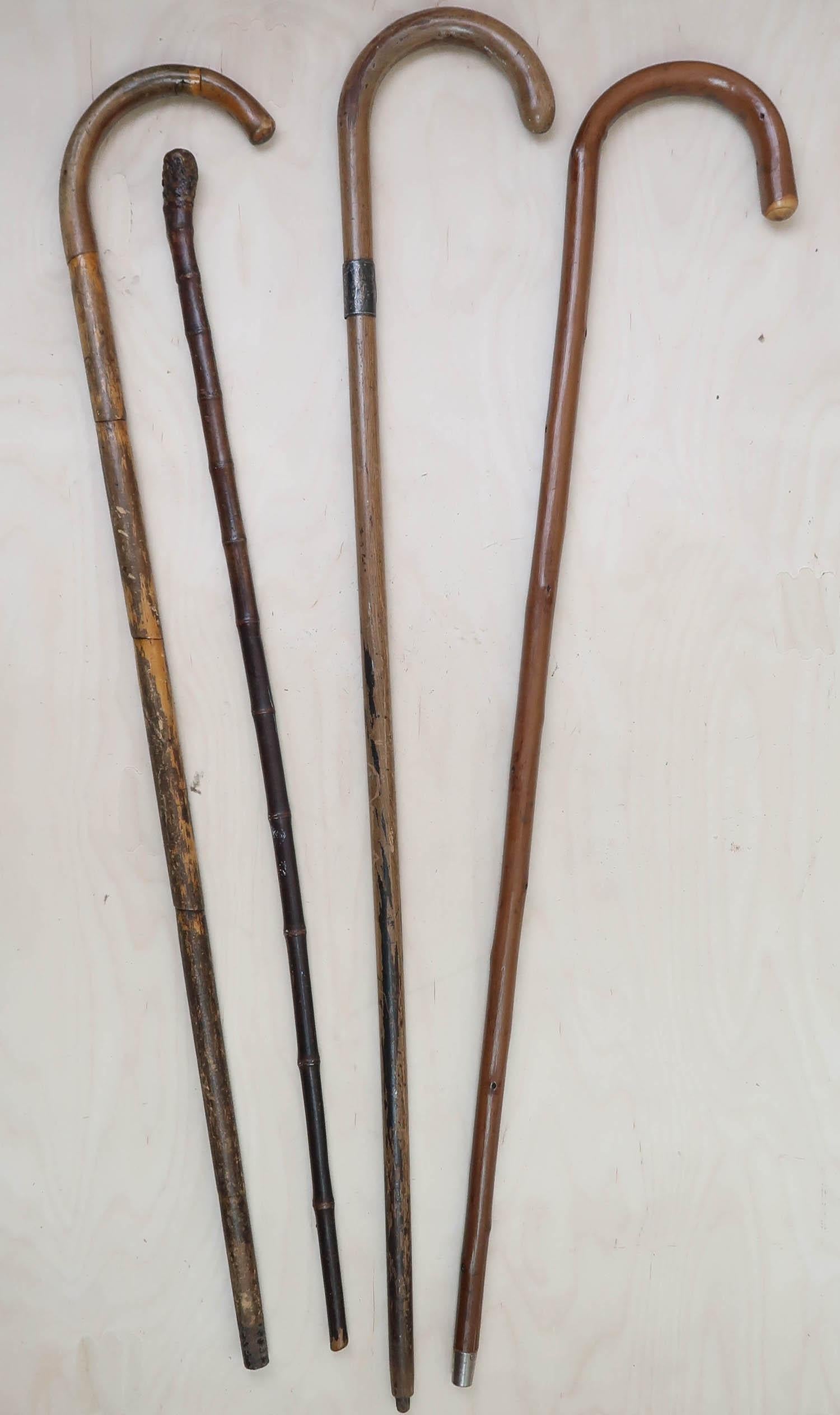 Early 20th Century Collection of 13 Antique Walking Sticks. English. C.1910 For Sale