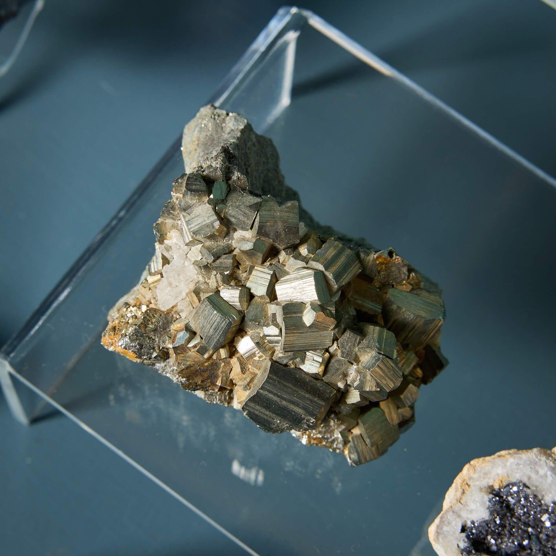 18th Century and Earlier Collection of 13 Prehistoric Mineral Specimens including Pyrite & Galena For Sale