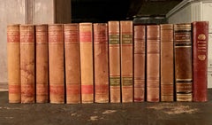 Collection of 14 Swedish 20th Century Leather-Bound Books