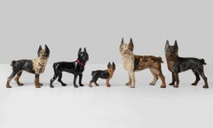 Collection of '15' Cast Iron Dog Door Stops, England, circa 1890