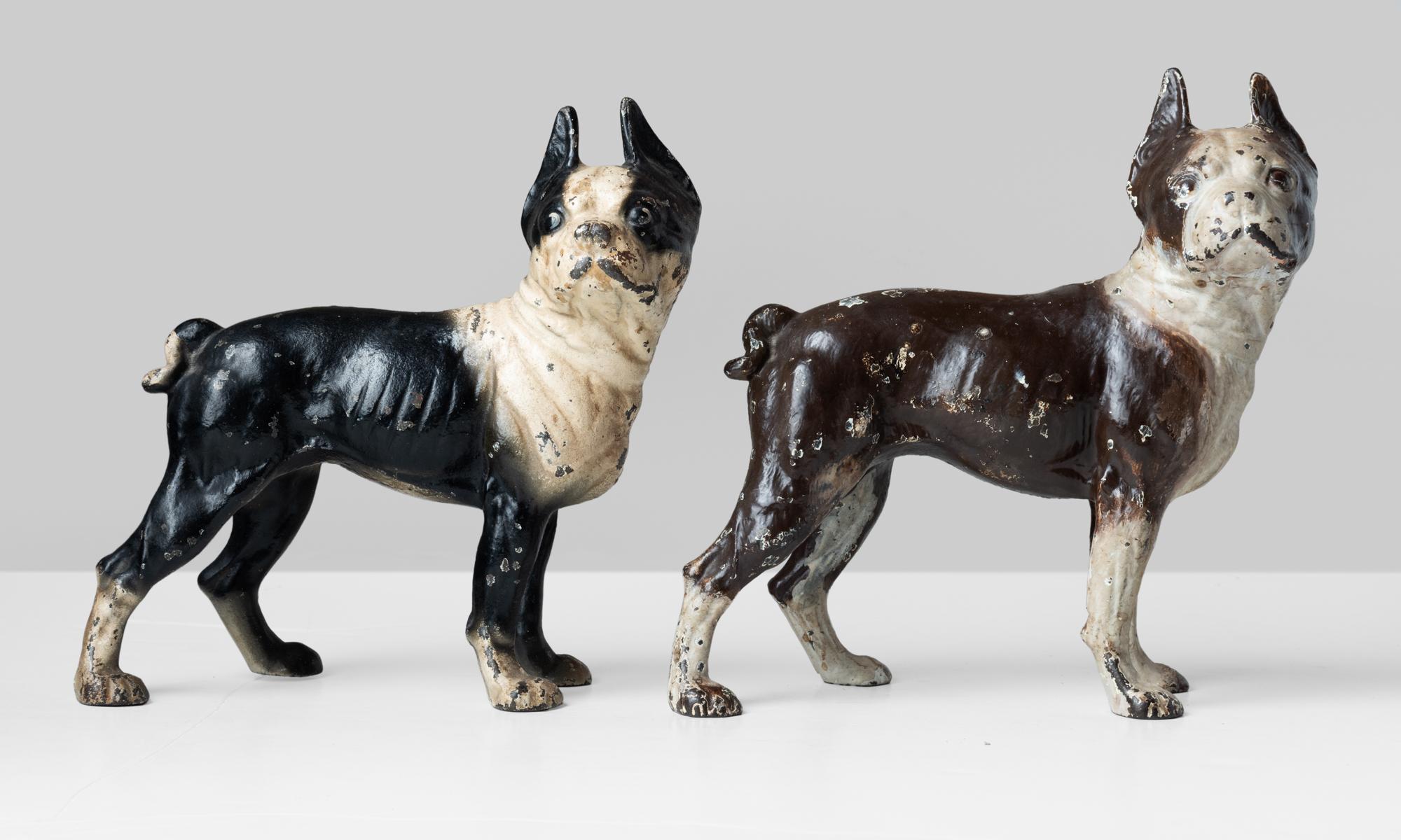 Hand-Painted Collection of '15' Cast Iron Dog Door Stops, England, circa 1890
