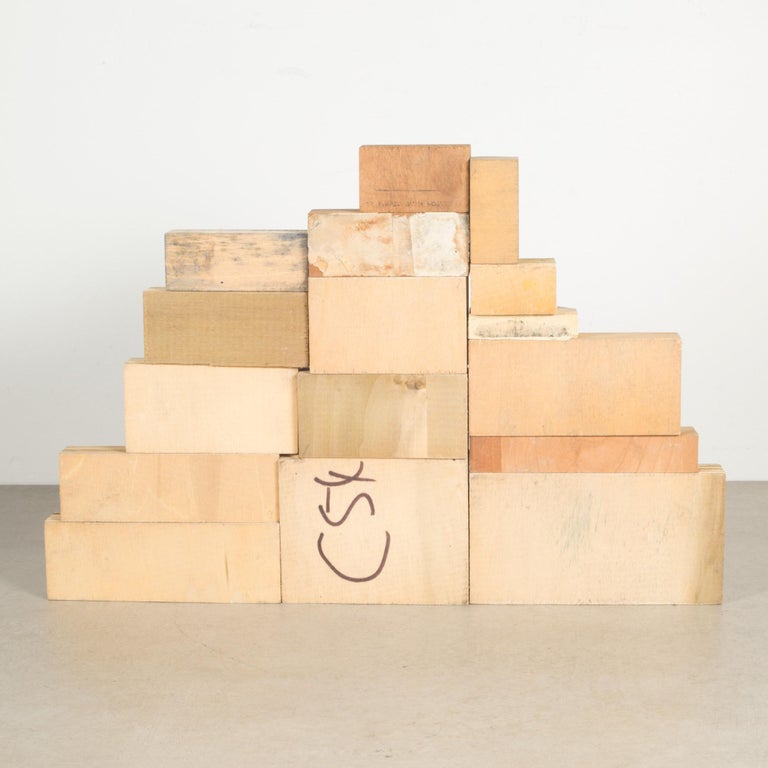 Type Set Block P Collection of 15 Typeset Advertising Print Blocks, C.1940 For Sale at ...