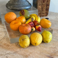 Sammlung von 15 italienischen Vintage-Obstschalen aus Alabaster-Marmor