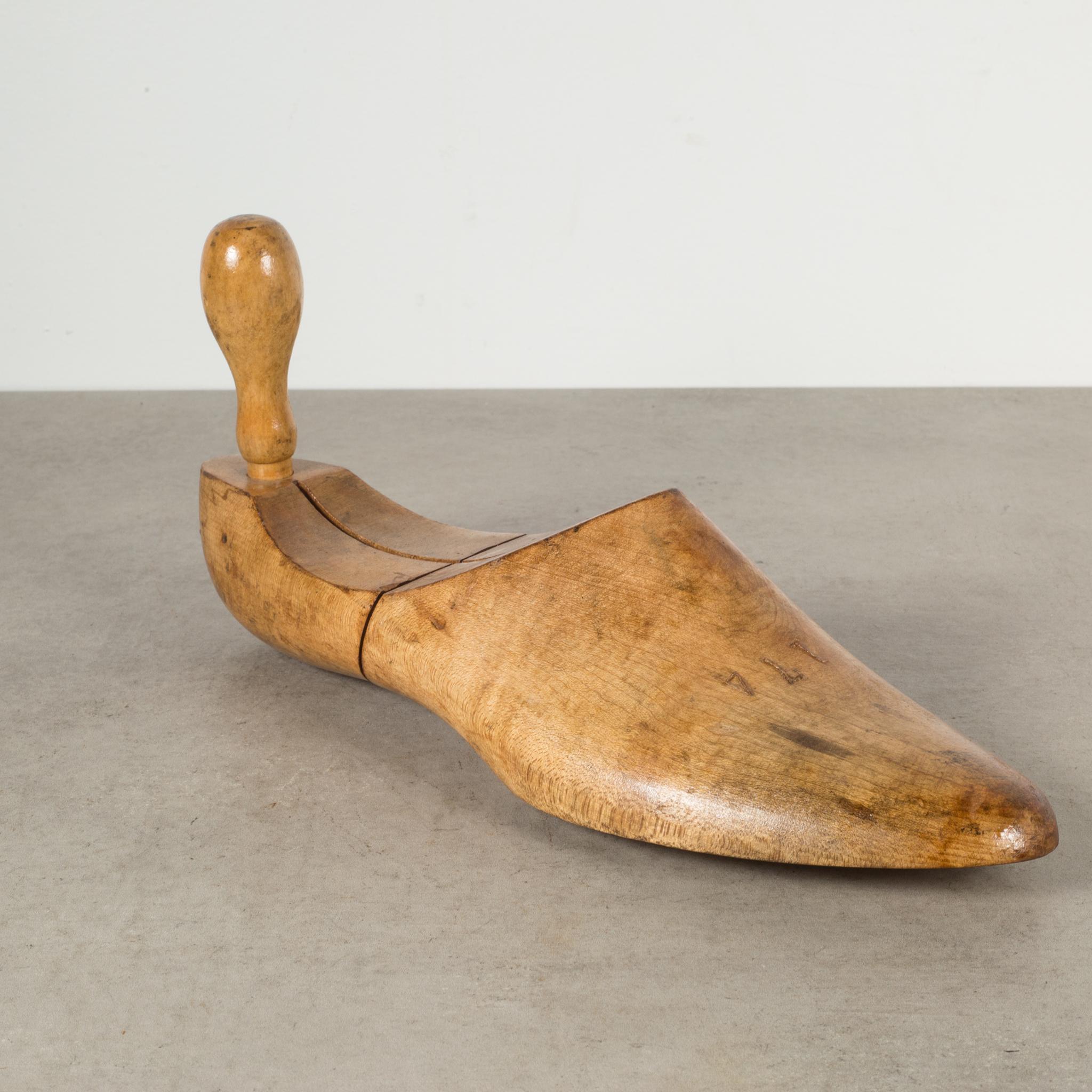 20th Century Collection of 17 Antique Wooden Shoe Forms, c.1920