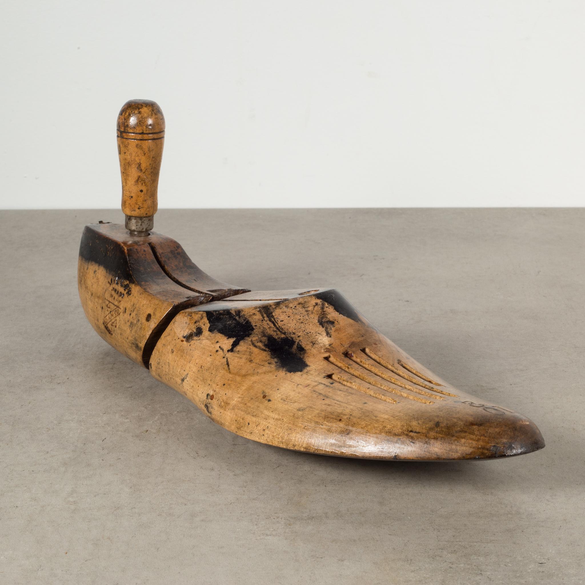 Beech Collection of 17 Antique Wooden Shoe Forms, c.1920