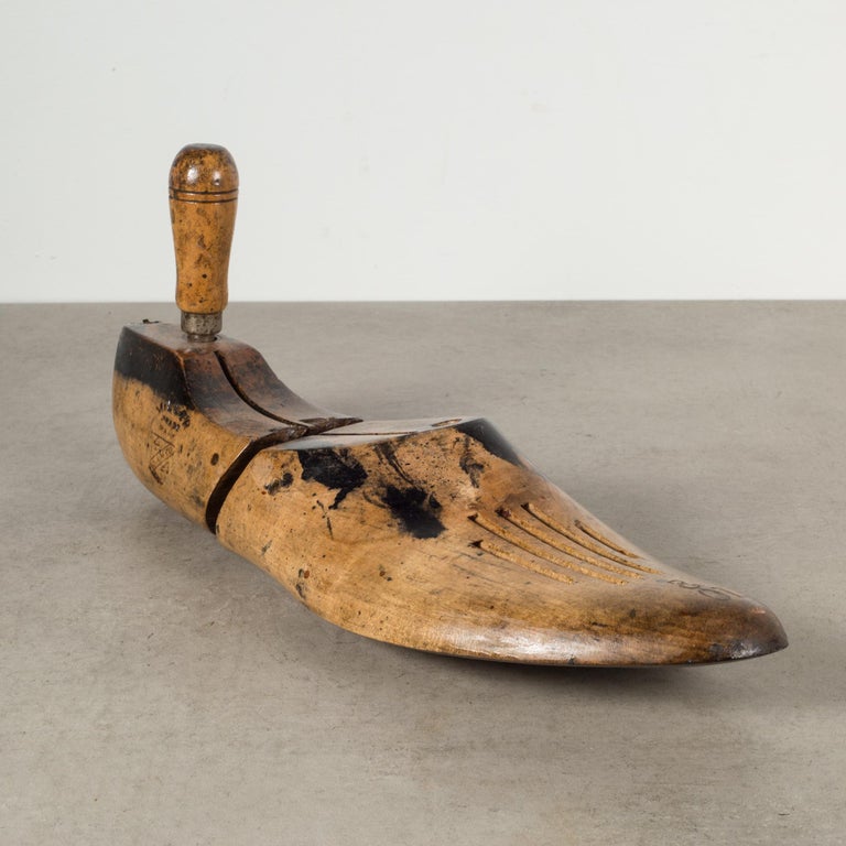 Collection of 17 Antique Wooden Shoe Forms, c.1920 For Sale at 1stDibs