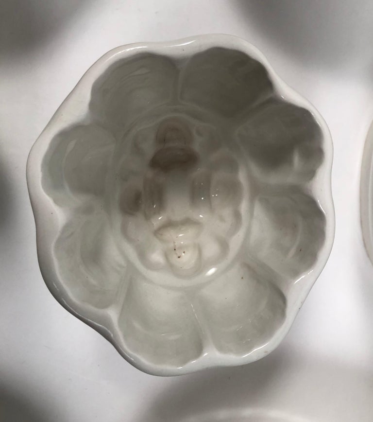Collection of 17 English White Ironstone Pudding Molds at 1stDibs