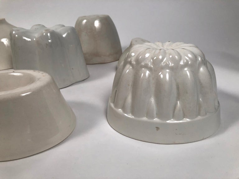 Collection of 17 English White Ironstone Pudding Molds at 1stDibs