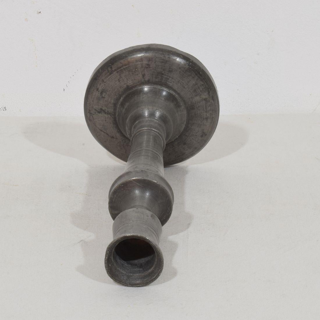 Collection of 18th-19th Century French Pewter Candleholders 7