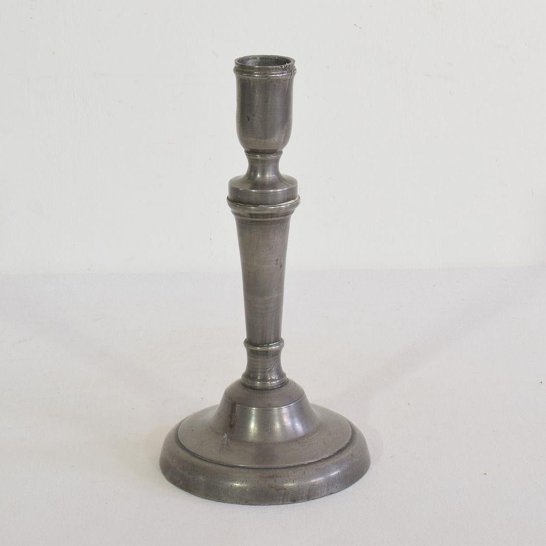 Collection of 18th-19th Century French Pewter Candleholders 12