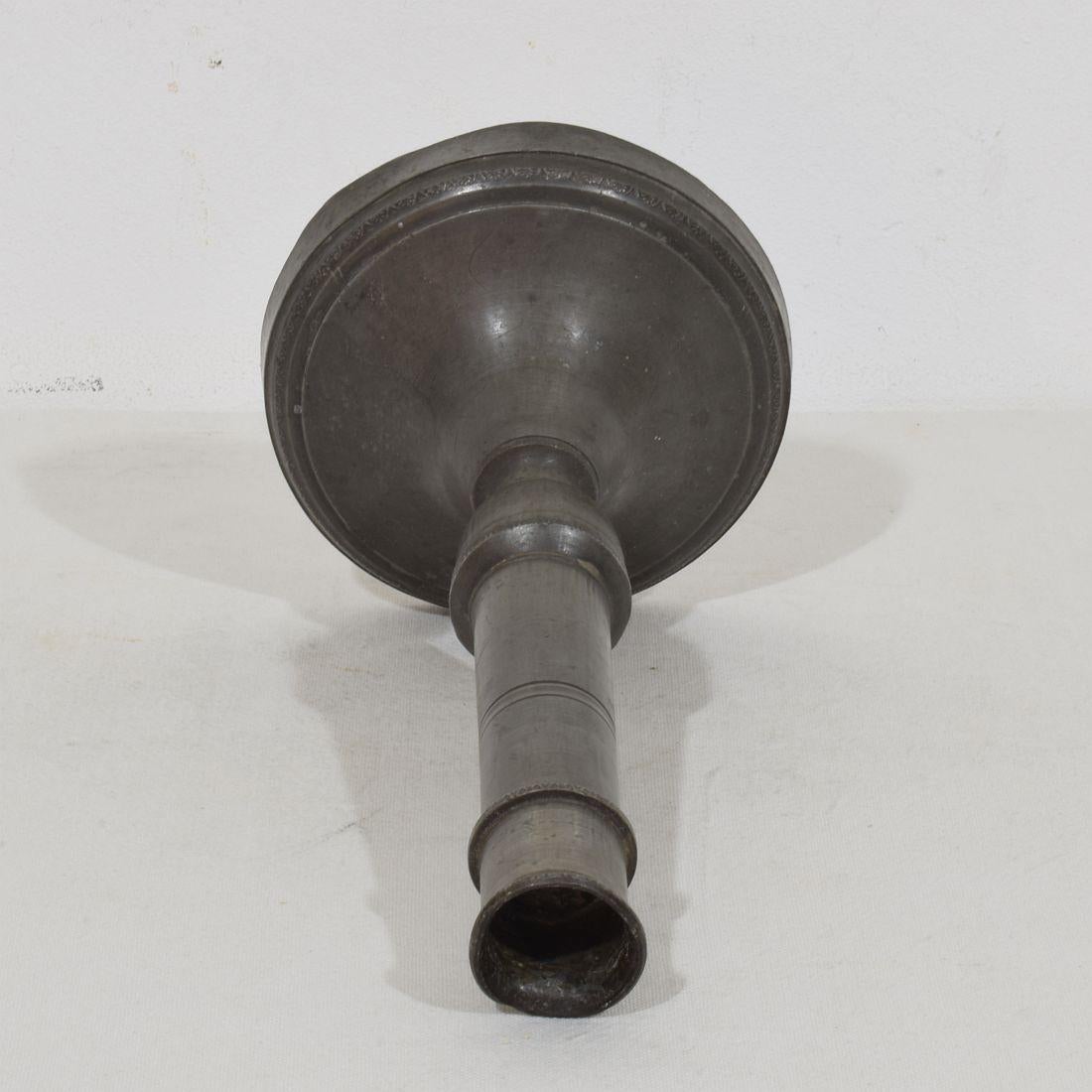 Collection of 18th-19th Century French Pewter Candleholders 10
