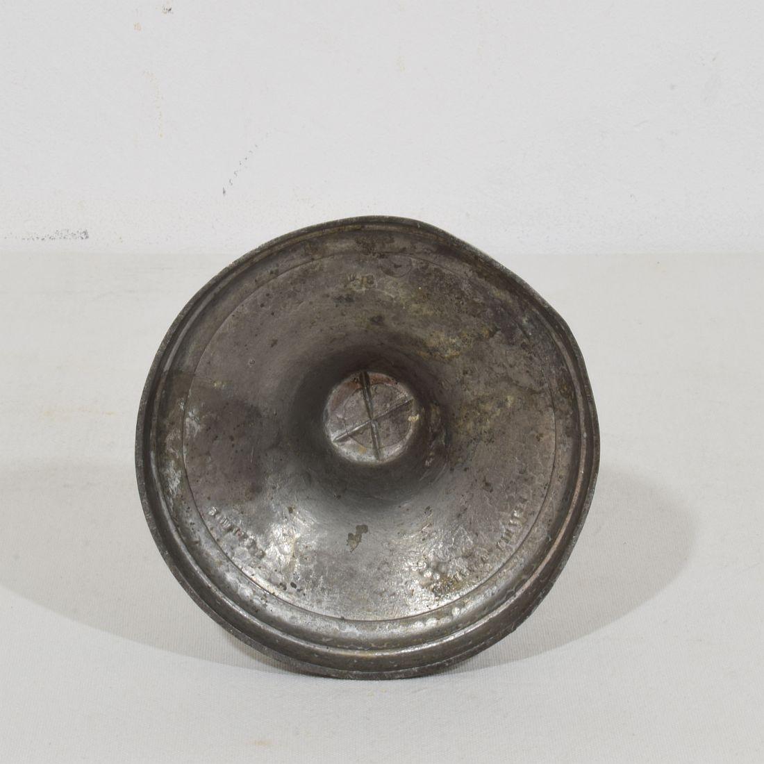 Collection of 18th-19th Century French Pewter Candleholders 11