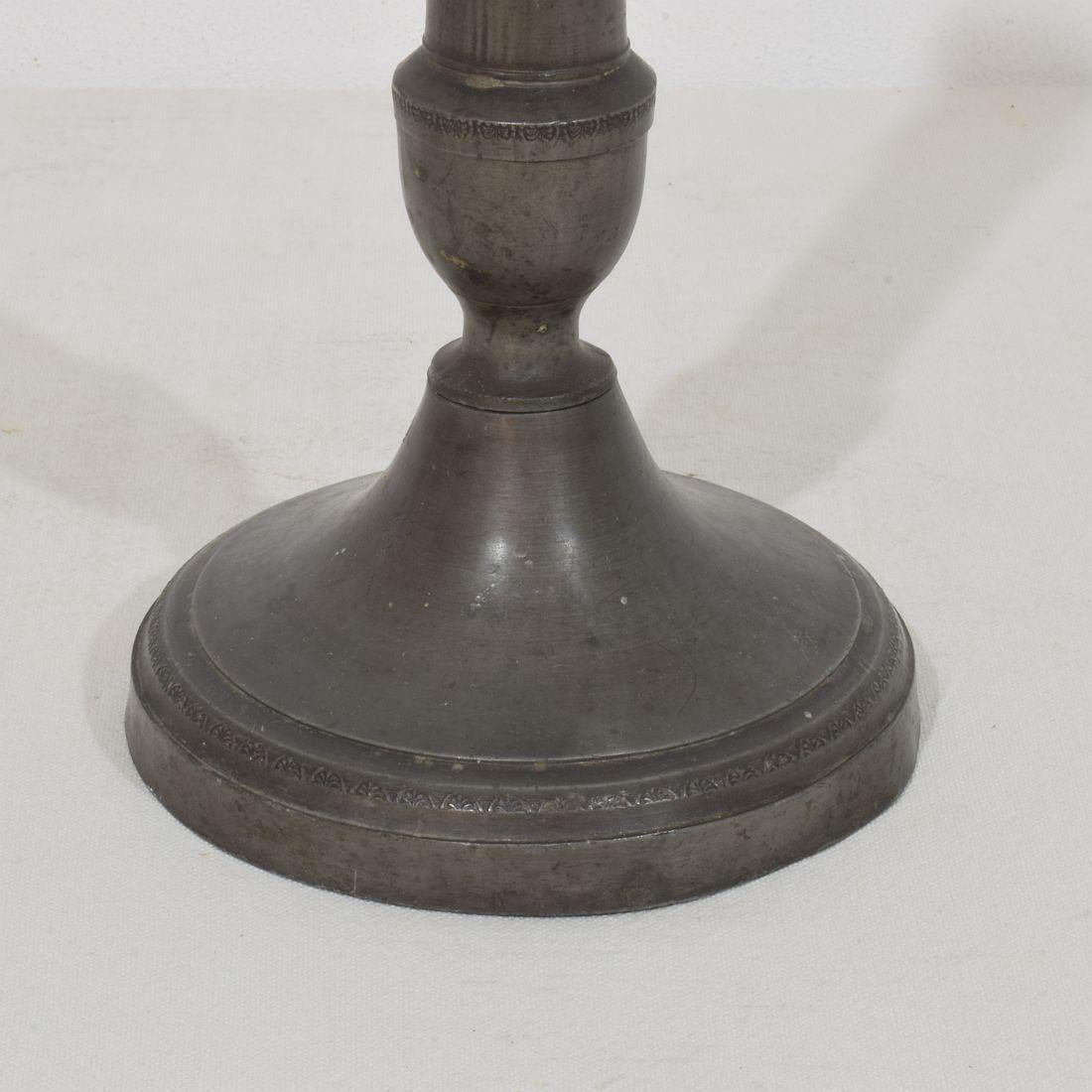 Collection of 18th-19th Century French Pewter Candleholders 12