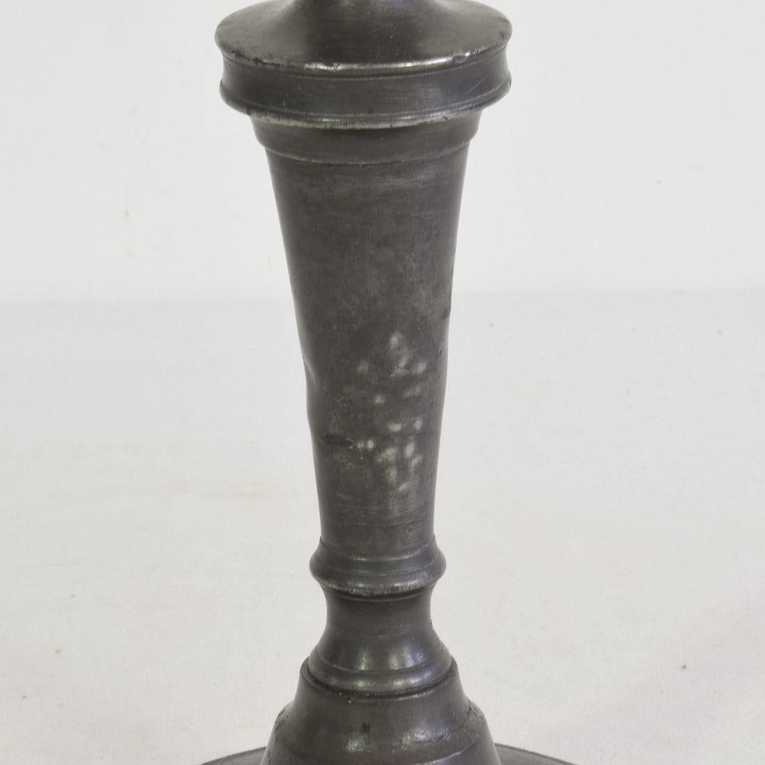 Collection of 18th-19th Century French Pewter Candleholders 15