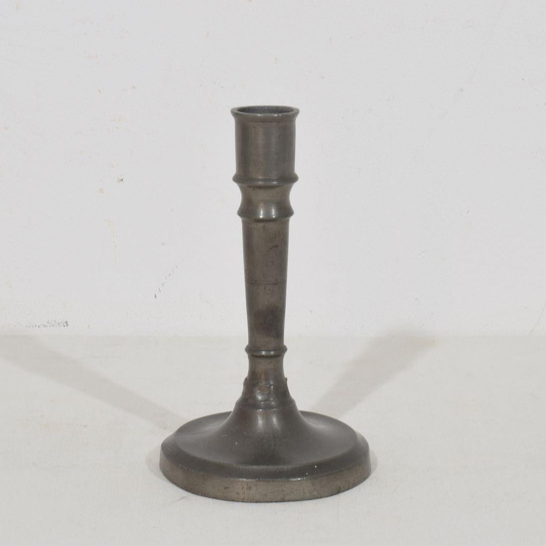 Collection of 18th-19th Century French Pewter Candleholders 13