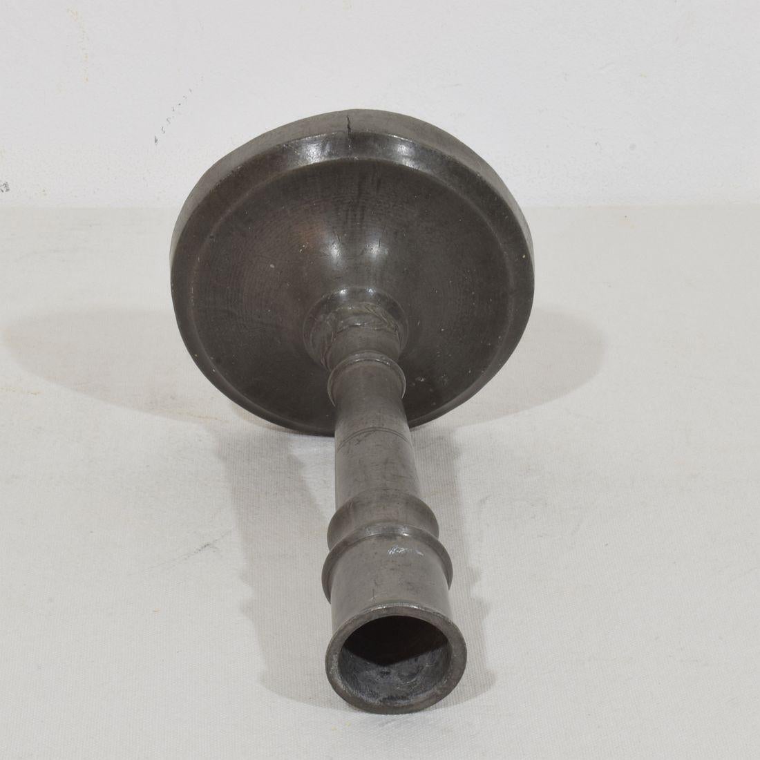 Collection of 18th-19th Century French Pewter Candleholders 14