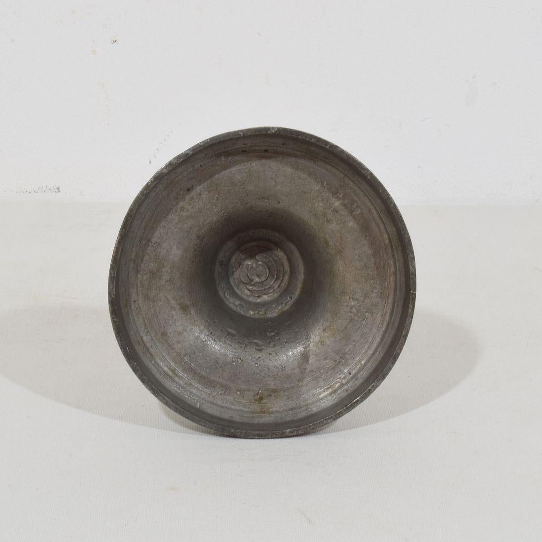 Collection of 18th-19th Century French Pewter Candleholders 1