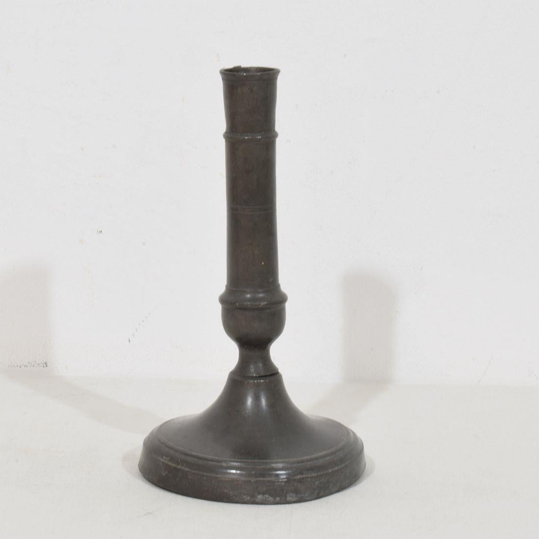 Collection of 18th-19th Century French Pewter Candleholders 2