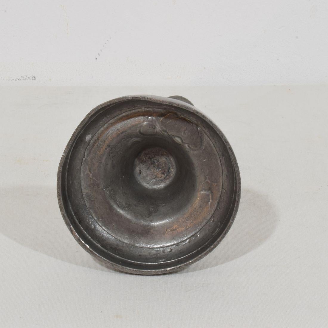 Peltro Collezione di portacandele in peltro francesi del XVIII-XIX secolo in vendita