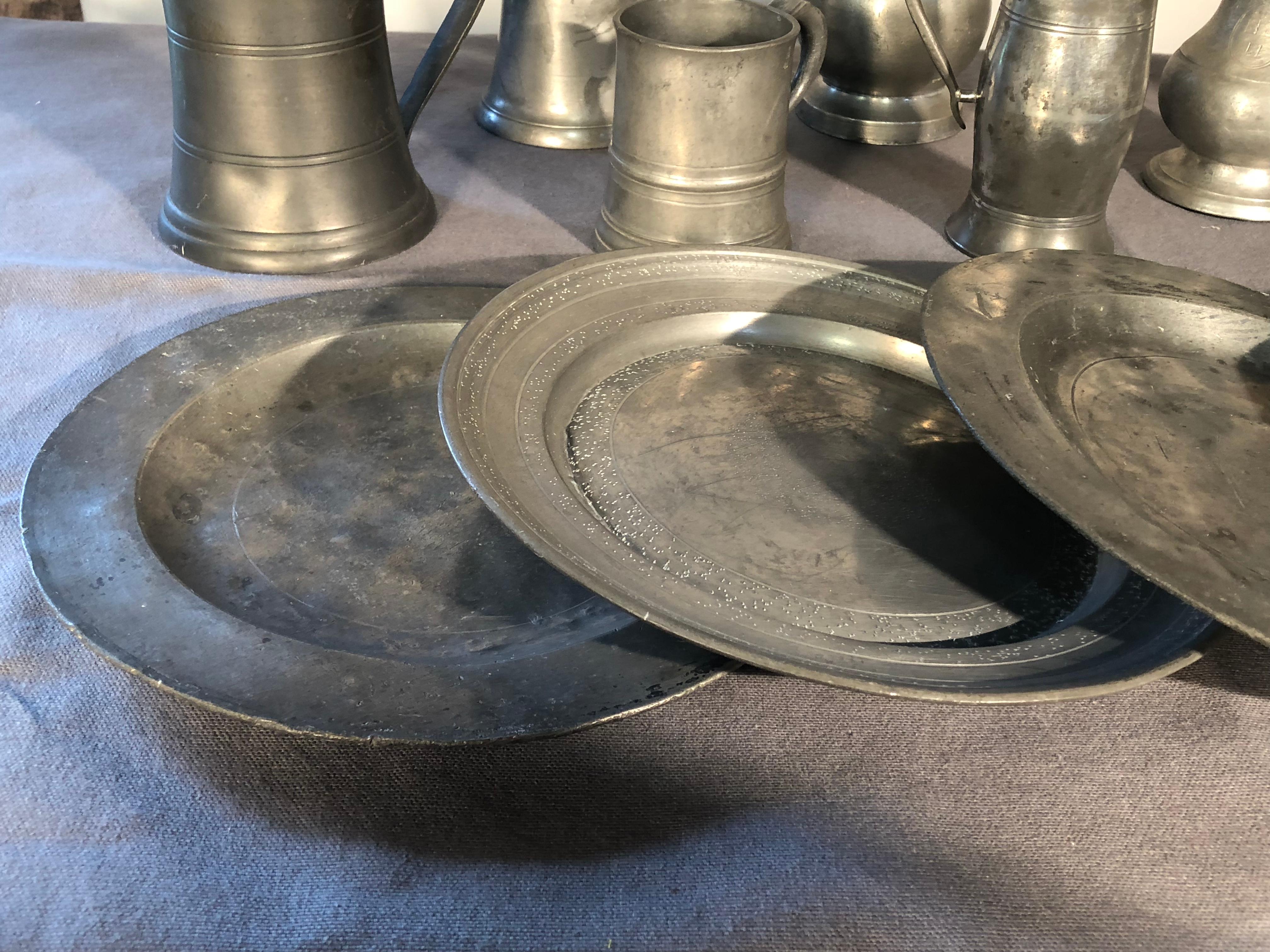 18th Century and Earlier Collection of 18th and 19th Century Pewter