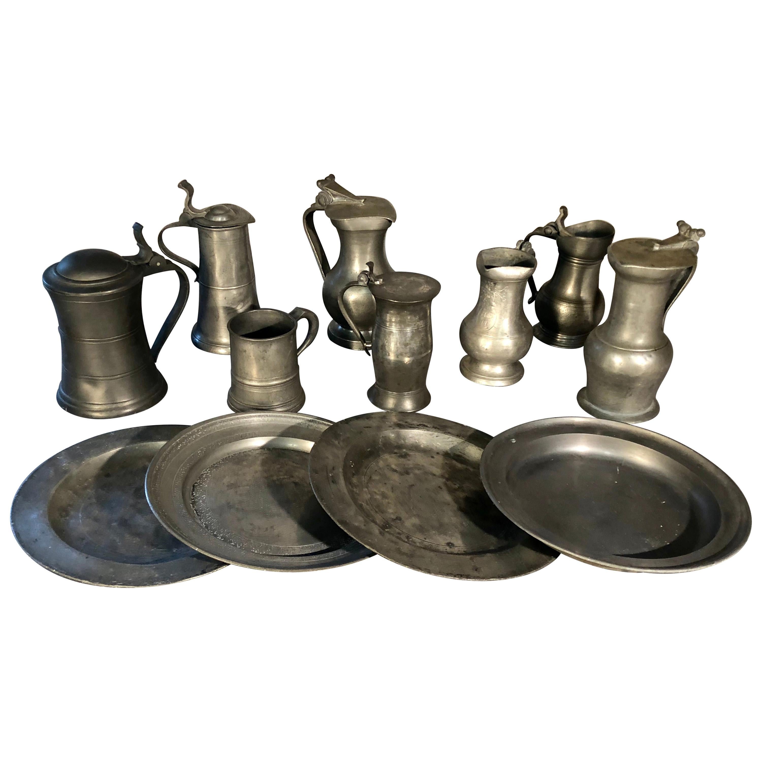 Collection of 18th and 19th Century Pewter