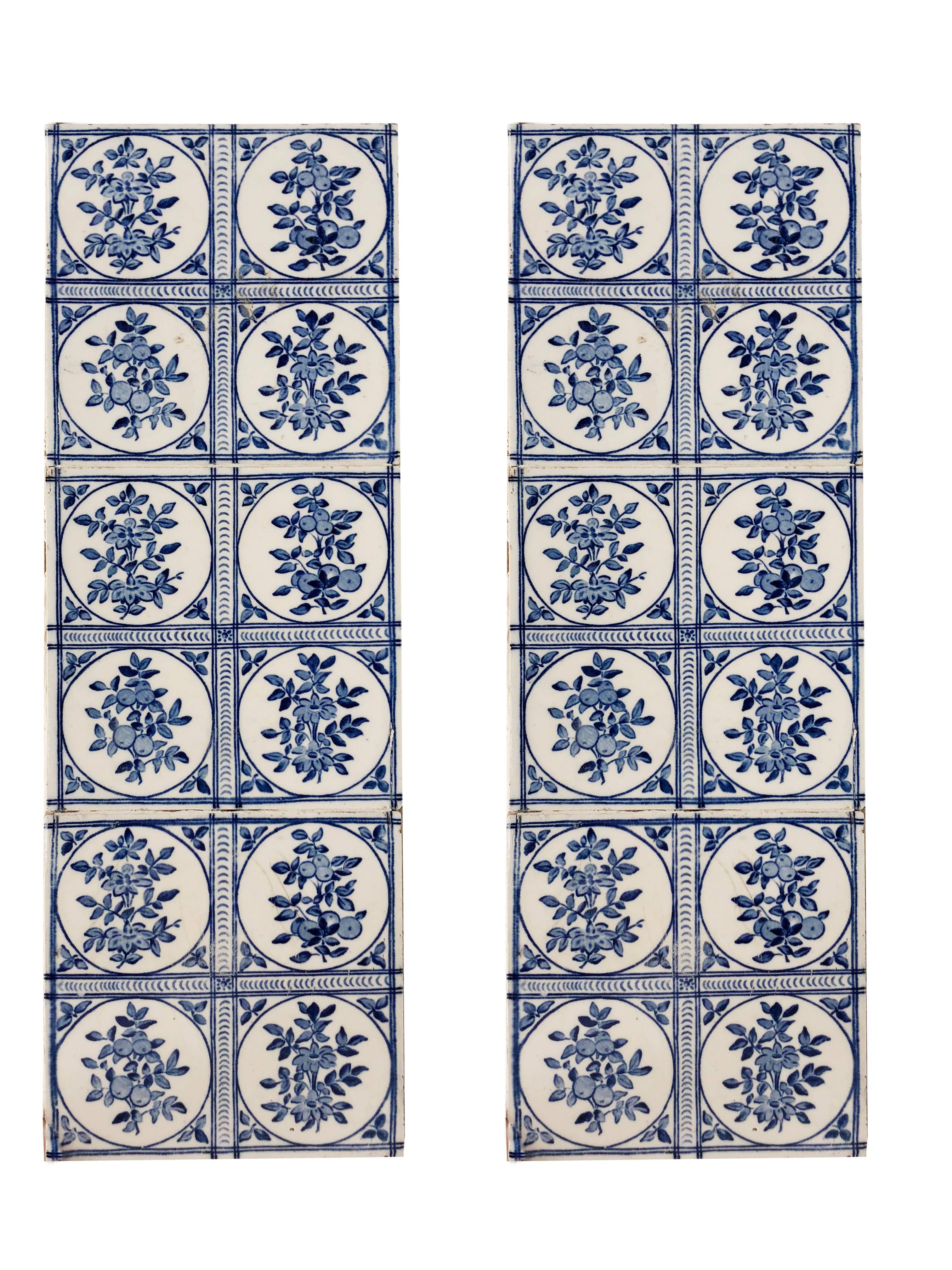 Mid-18th Century Collection of 18th Century Painted Delft Tile Scenes