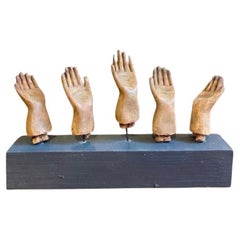 Collection of 18th or Early 19th Century Miniature Carved Hands