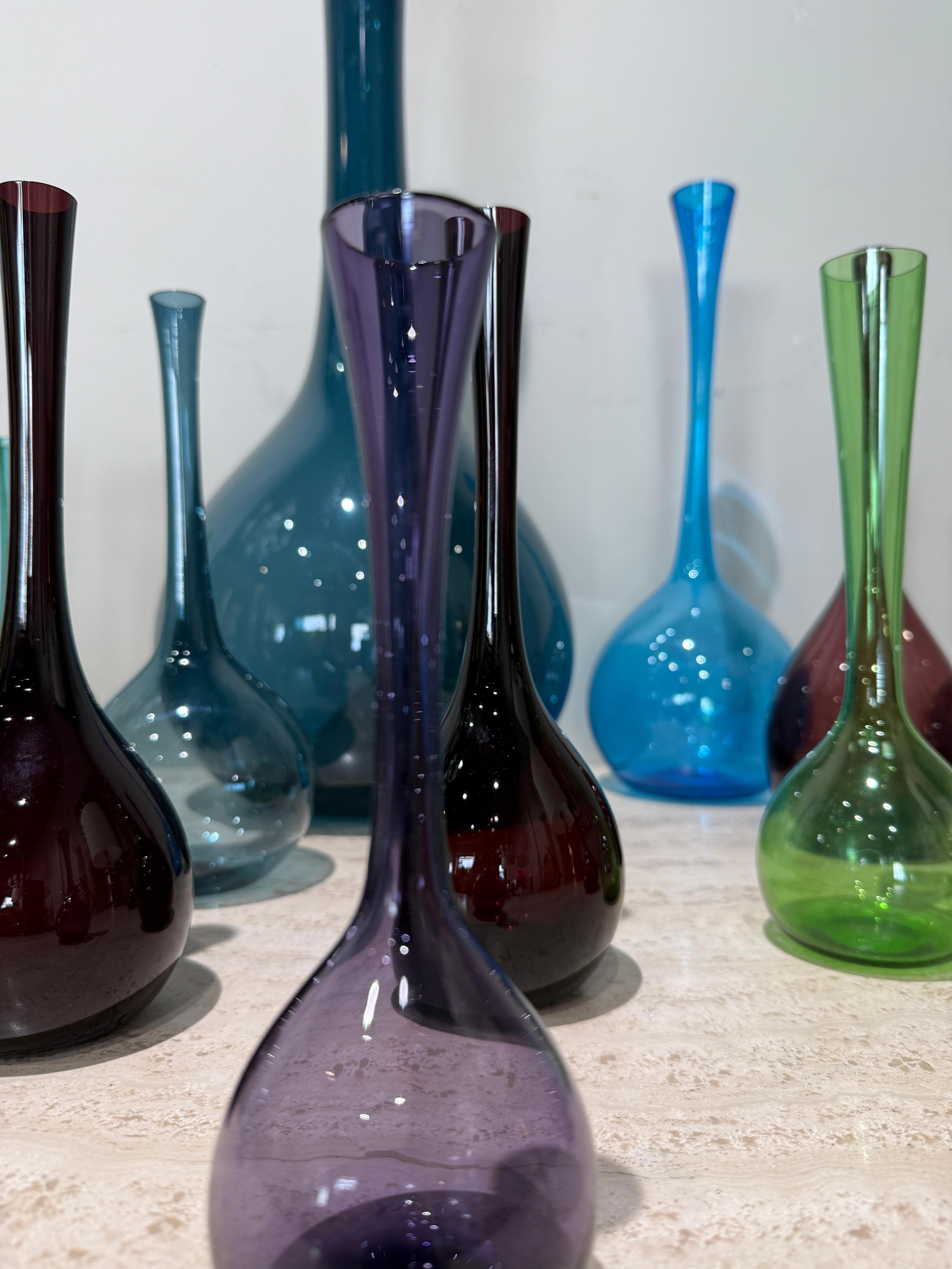 Mid-Century Modern Collection of 19 vases Arthur Percy Sweden 1960 For Sale
