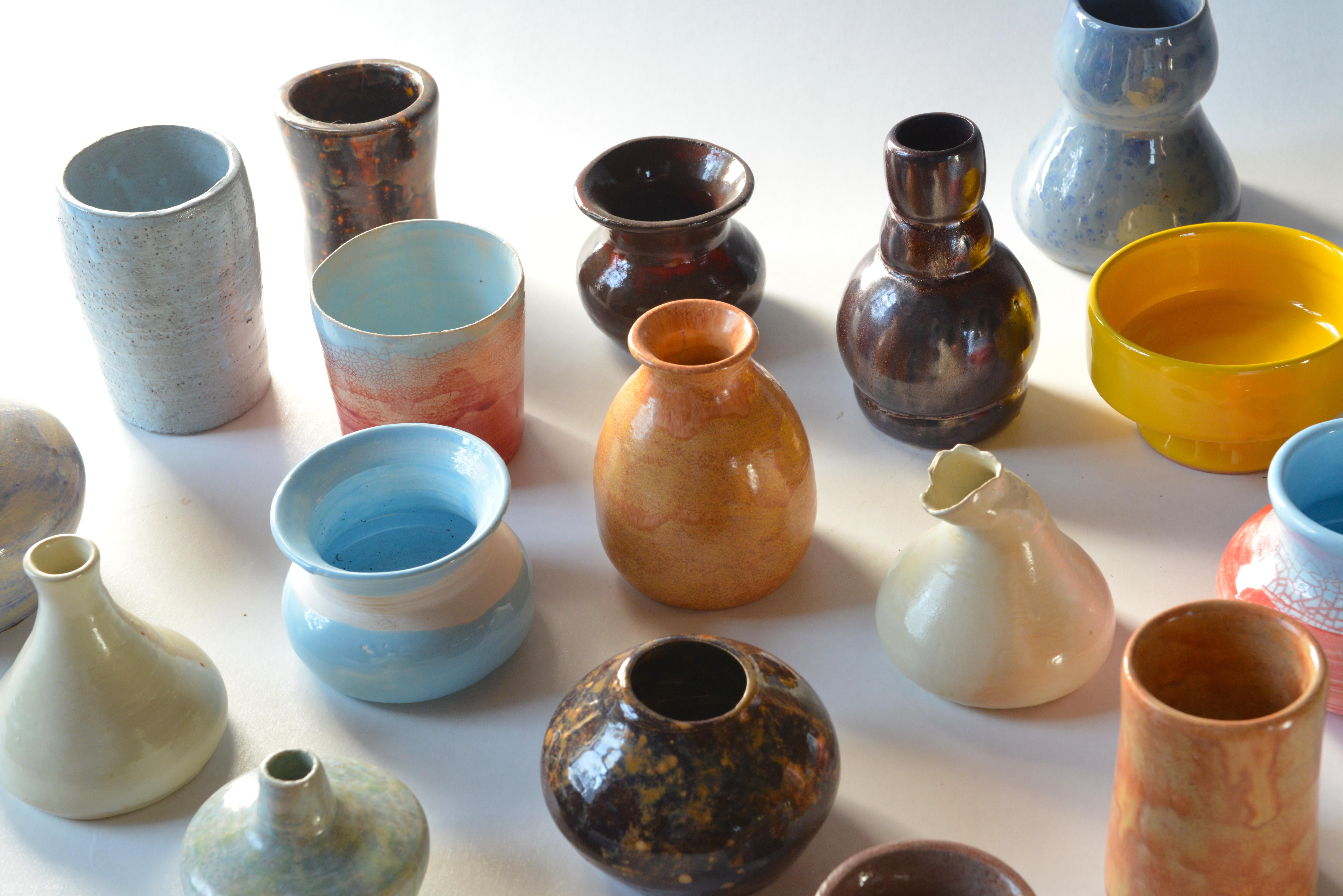 Late 20th Century Lot of 19 Ceramic Vases For Sale