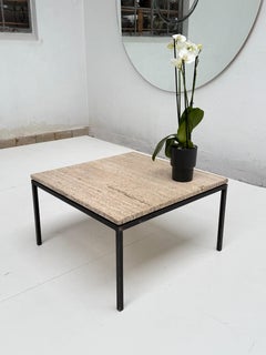 Sammlung von  MCM-Tische aus Travertinstein und Stahl aus den 1950er Jahren, The Netherlands