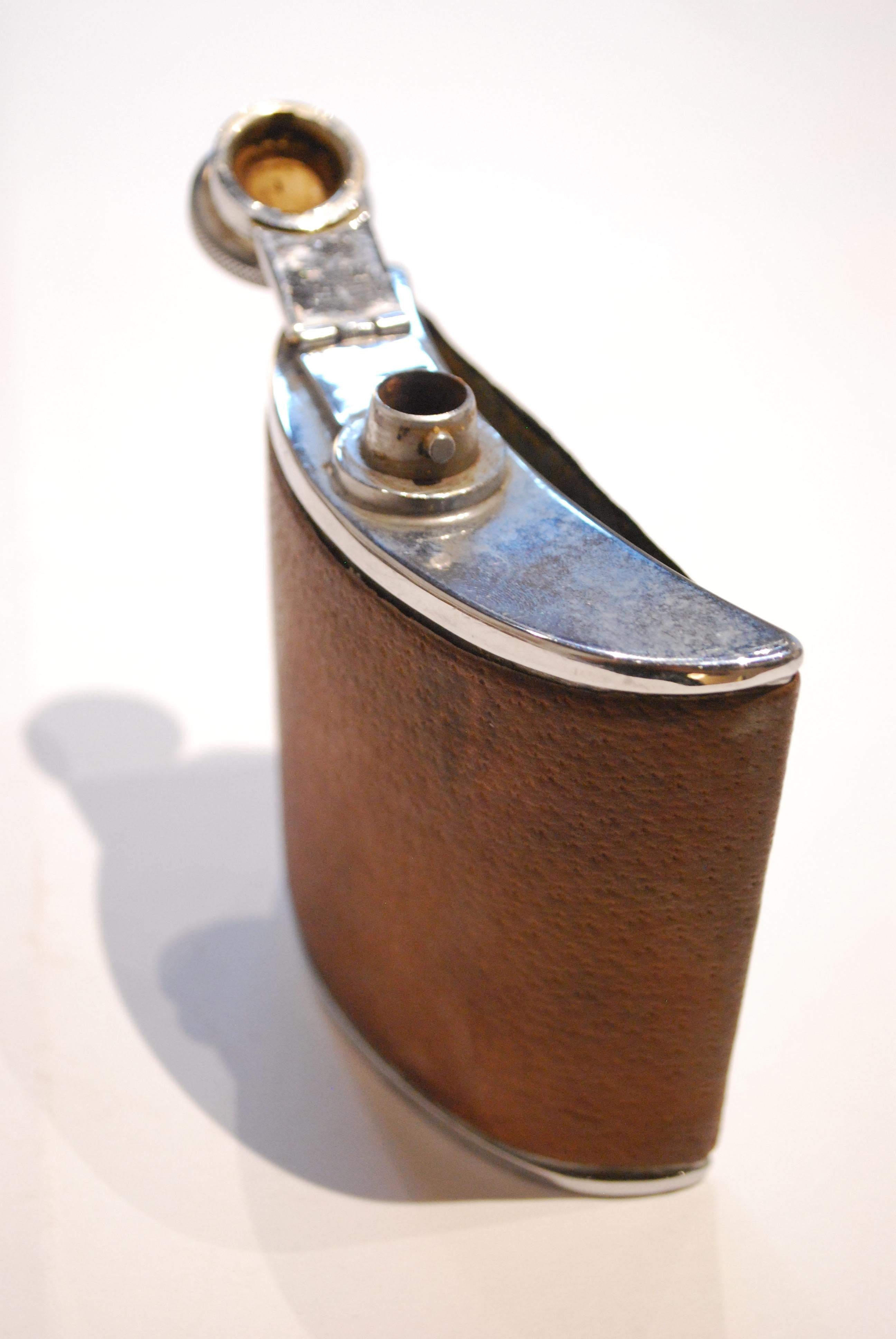 Collection of 19th and 20th Century English Leather and Croc Flasks 7