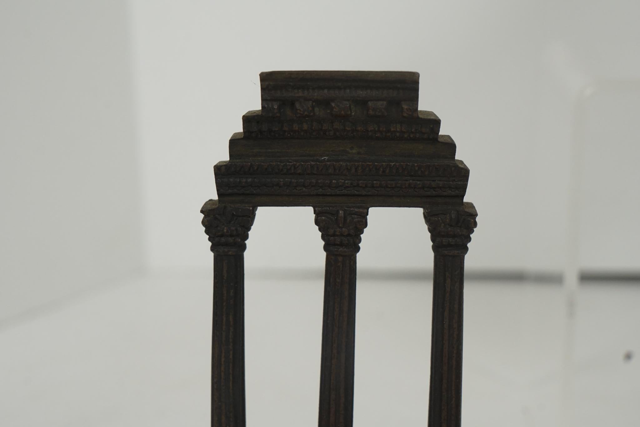 Collection of 19th C Grand Tour Cast Bronze & Marble Miniature Temples of Rome 4