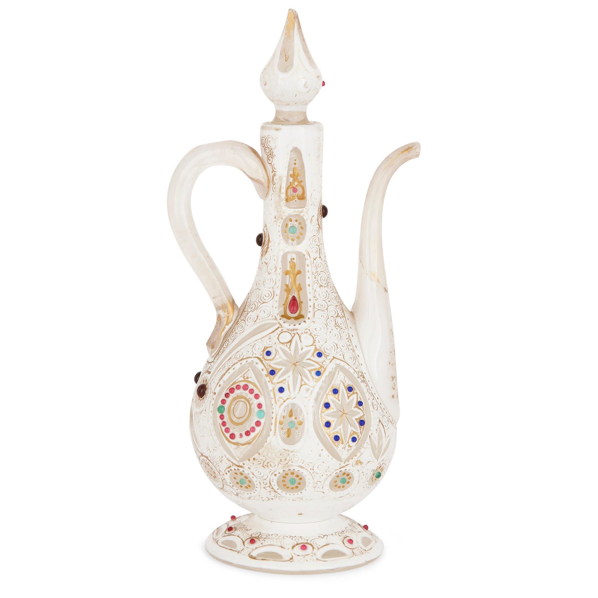Kollektion böhmischer Glaswaren des 19. Jahrhunderts für den persischen Markt (Emailliert) im Angebot