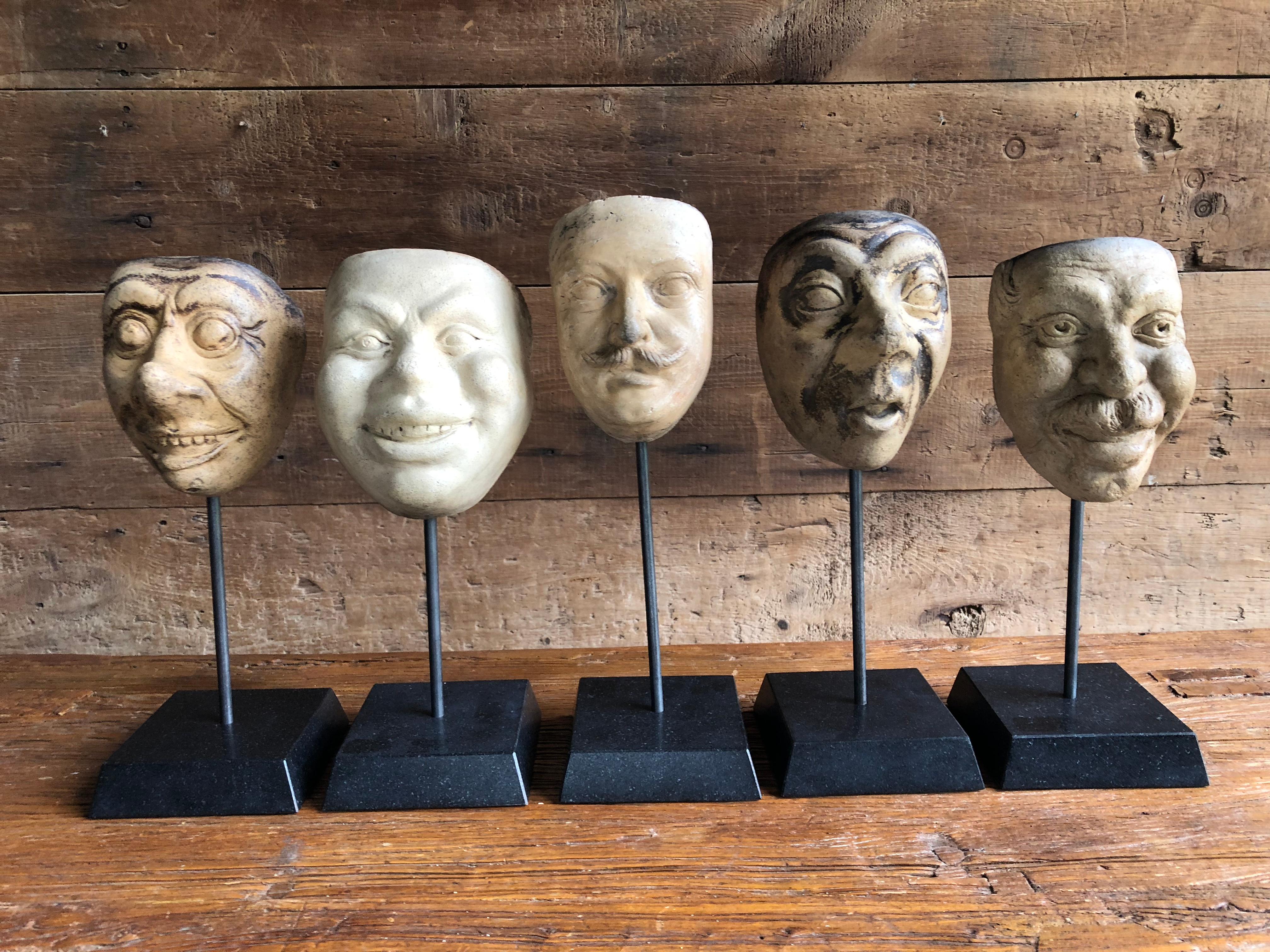 Collection of 19th Century Carnival Mask Molds 4