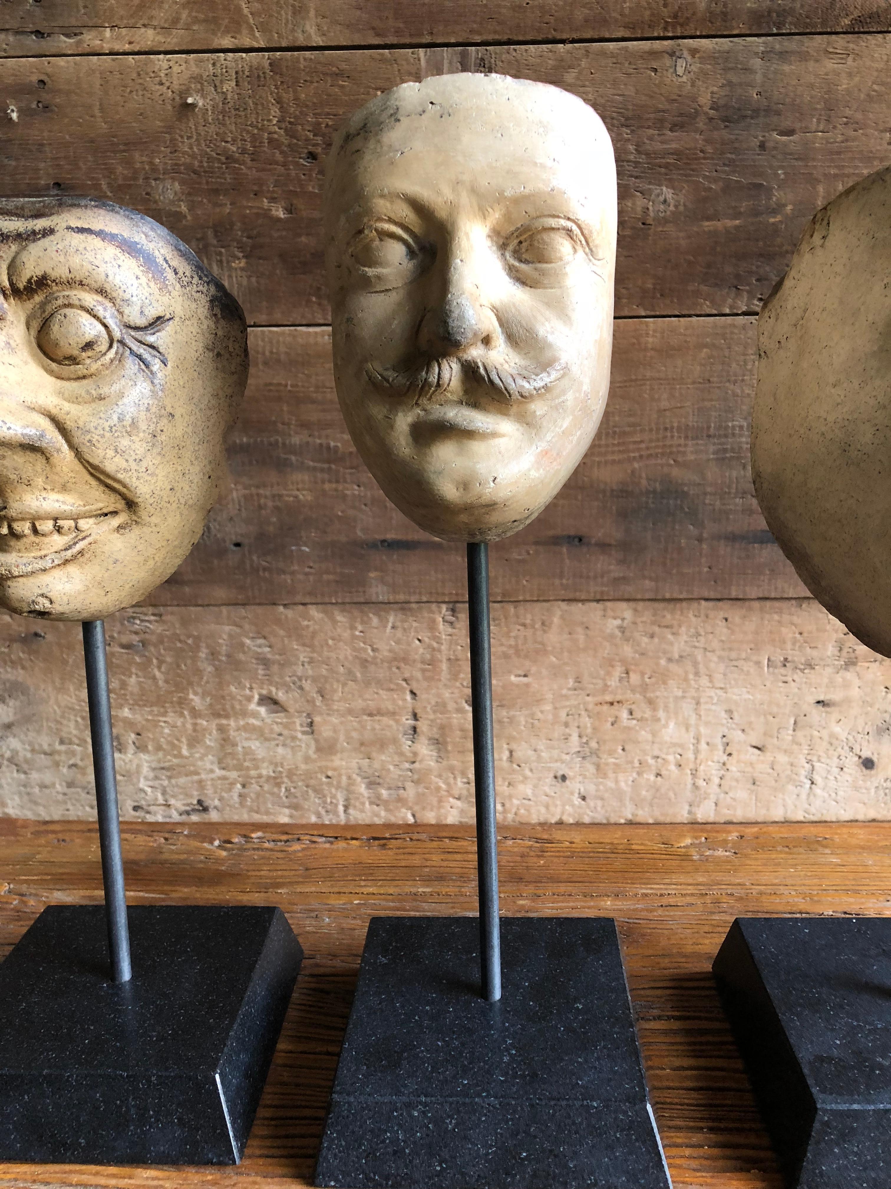 Edwardian Collection of 19th Century Carnival Mask Molds
