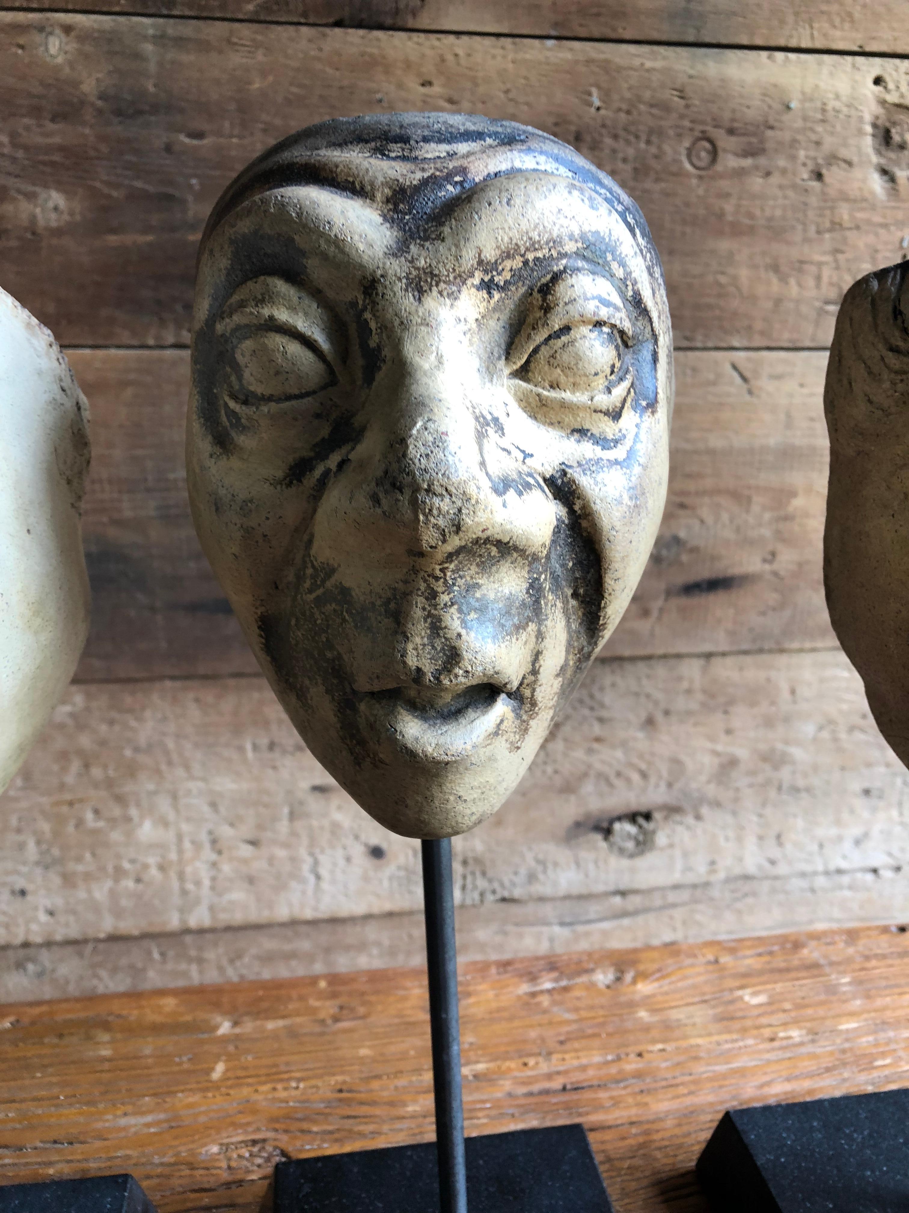 Collection of 19th Century Carnival Mask Molds In Good Condition In Doylestown, PA